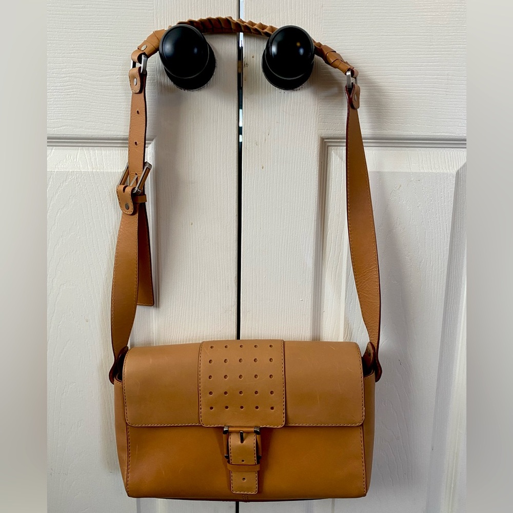 Calvin Klein Tan leather Shoulder Purse